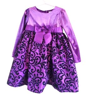 Wonder Kids Girls Purple 3T Party Dress